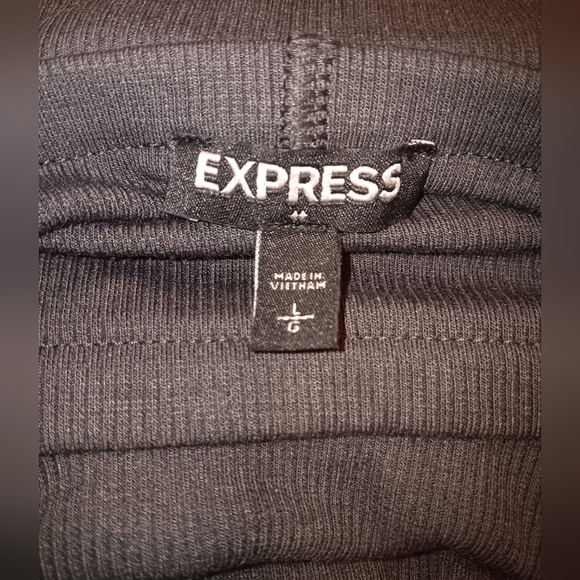Express Gray Off Shoulder Dress - Picture 9 of 9